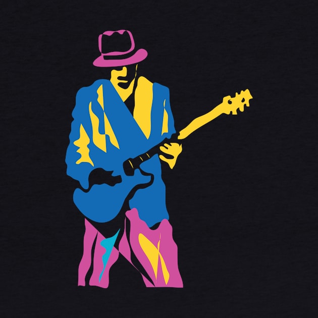 Funny Colorful Rock Guitarist by jazzworldquest